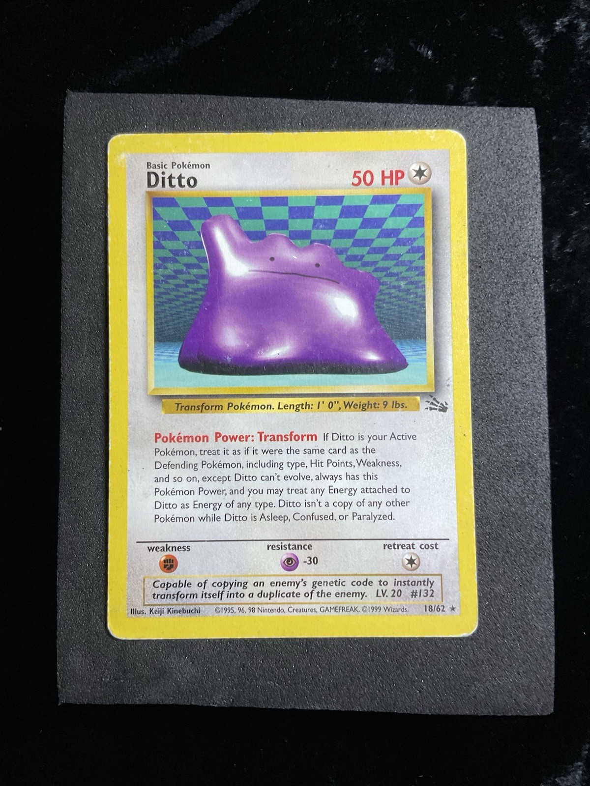 Ditto (18/62) - Fossil Unlimited Rare - Pokemon Card - MP