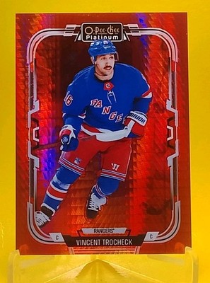 2025-26 O-Pee-Chee Platinum Vincent Trocheck #190 RED Prism /199 Rangers