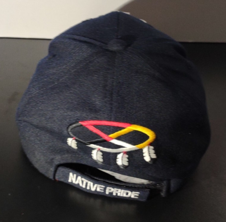 Native Pride Hat Cap Strap Back Blue Embroidered … - image 4