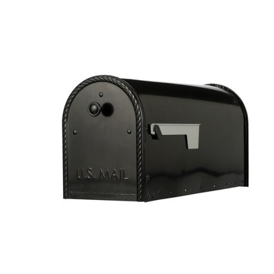 Edwards  Weather-Resistant Steel Metal Post Mounted Mail Box for Outside, Bla...
