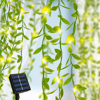 Solar Lichterkette AußEn 10M 100 Led Efeu Wasserdicht 8 Modi Garten Balkon