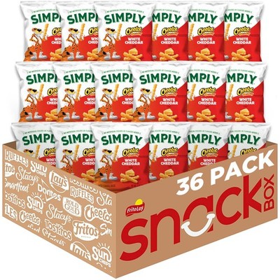 Simply Cheetos Crunchy White Cheddar 0.87 Ounce Pack of 36