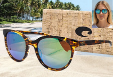 COSTA DEL MAR tortoise/green mirror ISLA polarized 580G sunglasses NEW IN BOX 