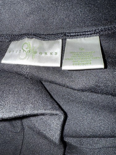 Studio Works Black Ponte Knit High Rise Pull On Pants XL - Picture 5 of 5