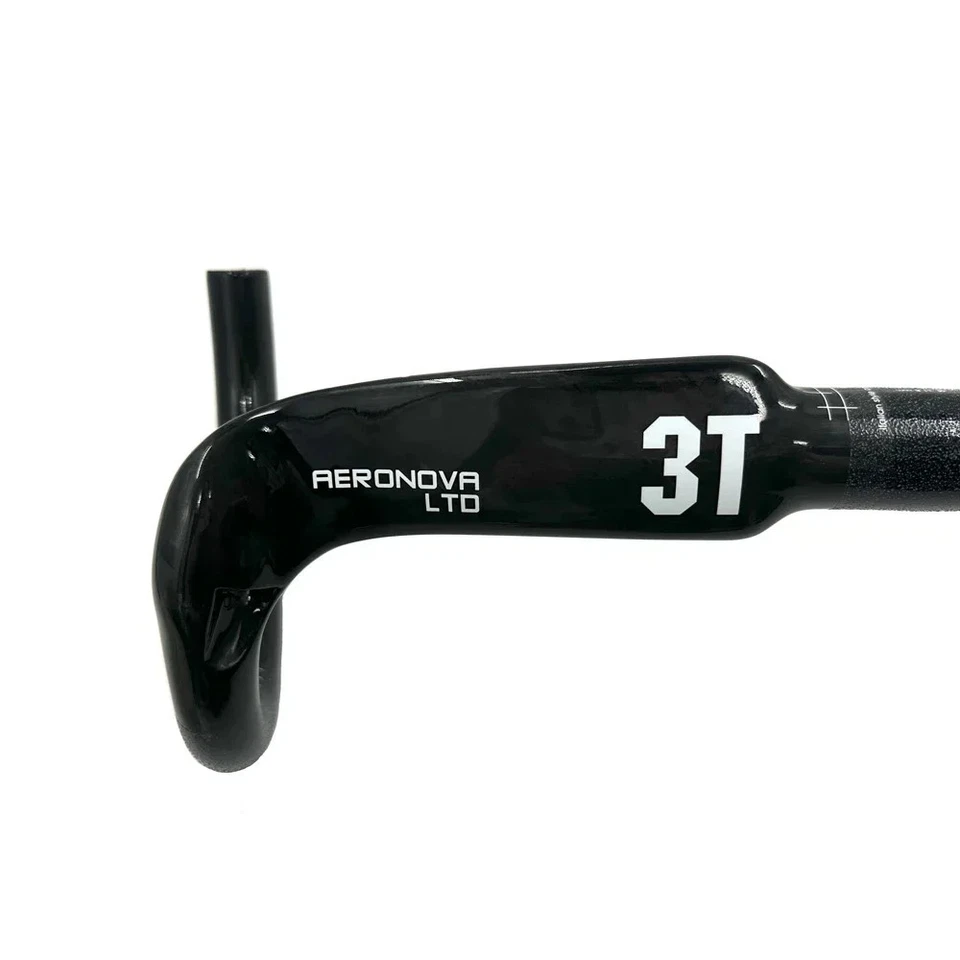 Manillar de bicicleta de carretera de carbono completo 3T 31,8 mm negro mate/brillante 380/400/420/440 mm Foto 4 de 4