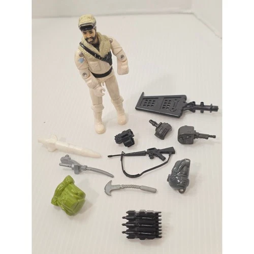 Broken Vintage GI Joe Frostbite 1985 Figure Weapon Accessory Lot Hasbro ARAH