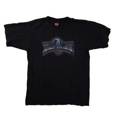 Harley Davidson Eagle Flame T Shirt Men's XL Barb s Philadelphia PA Vintage
