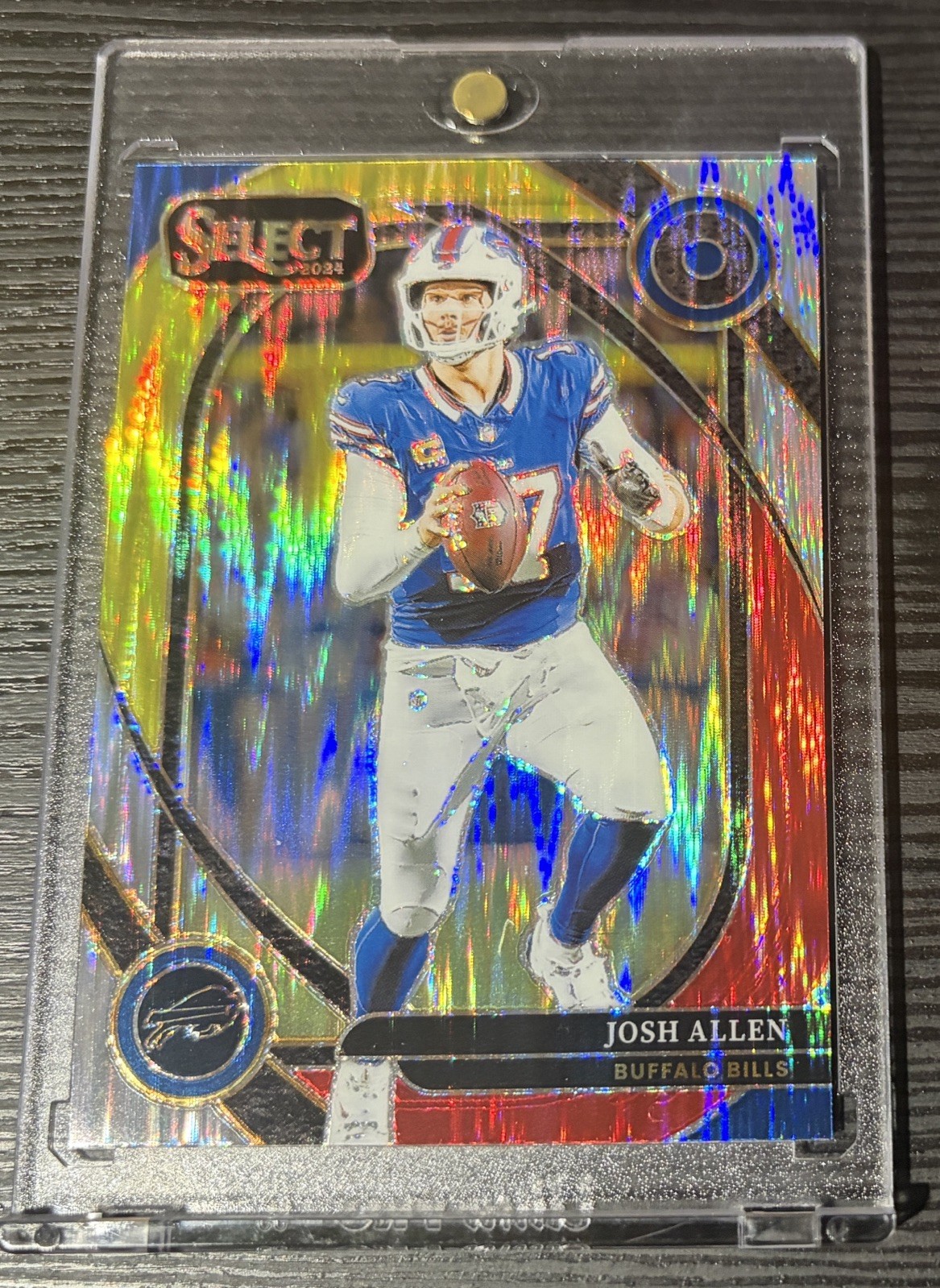 2024 Panini Select Josh Allen Club Level Red & Yellow Shock Prizm #225