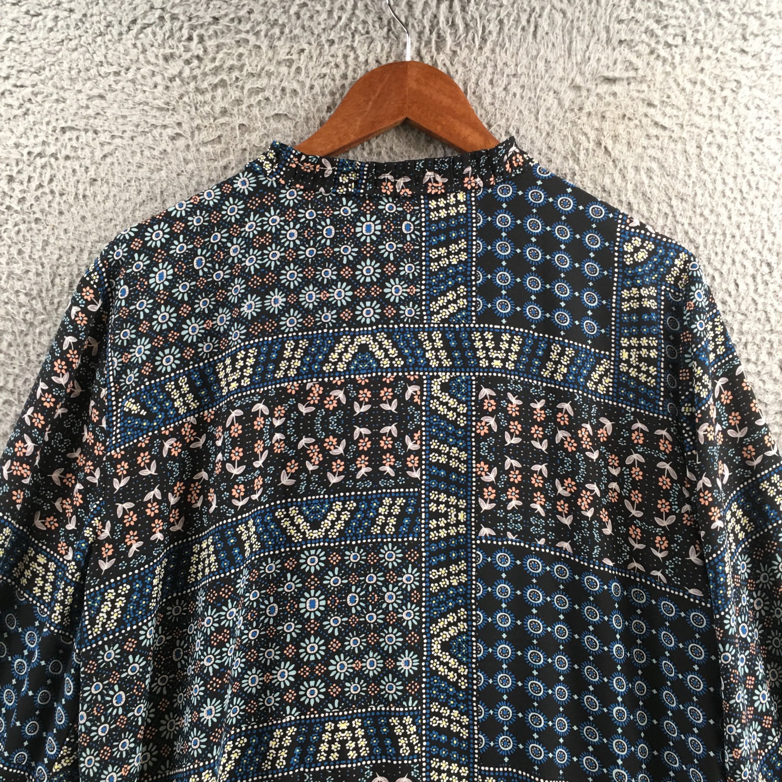 LOFT Boho Patchwork Print Blouse Tunic Top Womens… - image 8