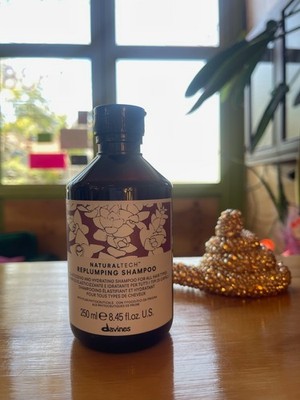 Davines NaturalTech Replumping Shampoo 8.5 oz for natural root plumping support