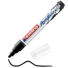 Edding 5100 Acrylic Marker Medium - Black - 1 Waterproof Office Product