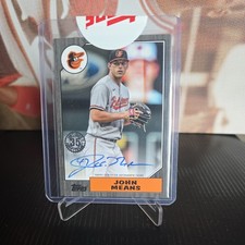 2022 Topps Series 1 John Means Auto 1987 Topps Baseball Black /199 #87BA-JME
