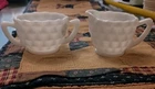 Vintage Milk Glass Cream And Sugar Set