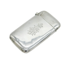 Victorian Sterling Silver Somerset Light Infantry Card Case Antique London