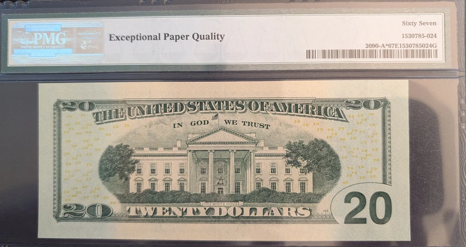 $20 2004 *STAR* PMG Superb GEM UNC 67 EPQ BEAUTIFUL Federal Reserve Note BOSTON! - Image 2 of 2