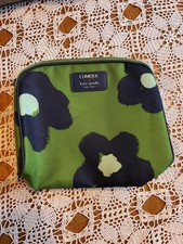 Clinique x Kate Spade Makeup Bag - Green with Blue Flowers Katie Spade New York