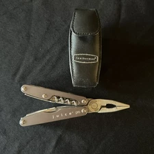 Retired Leatherman Juice PRO Gray Multi-tool! RARE! with/Leather SHEATH &Tweezer