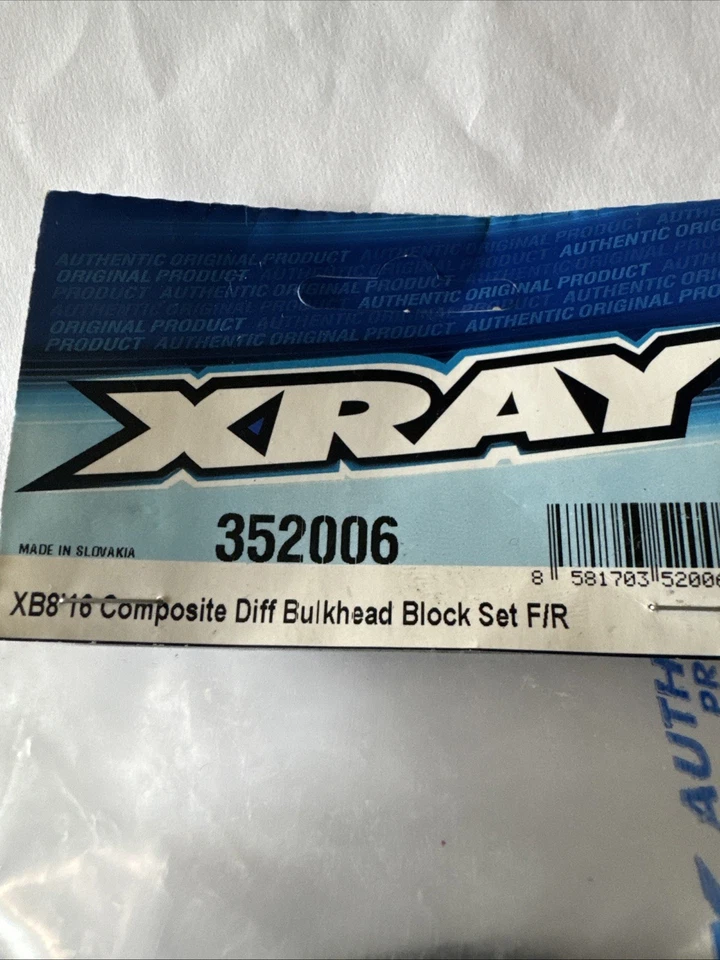 🔧 XRAY 352006 XB8’16 Composite Diff Bulkhead Block Set F/R – Originalteil Neu - Bild 2 von 4