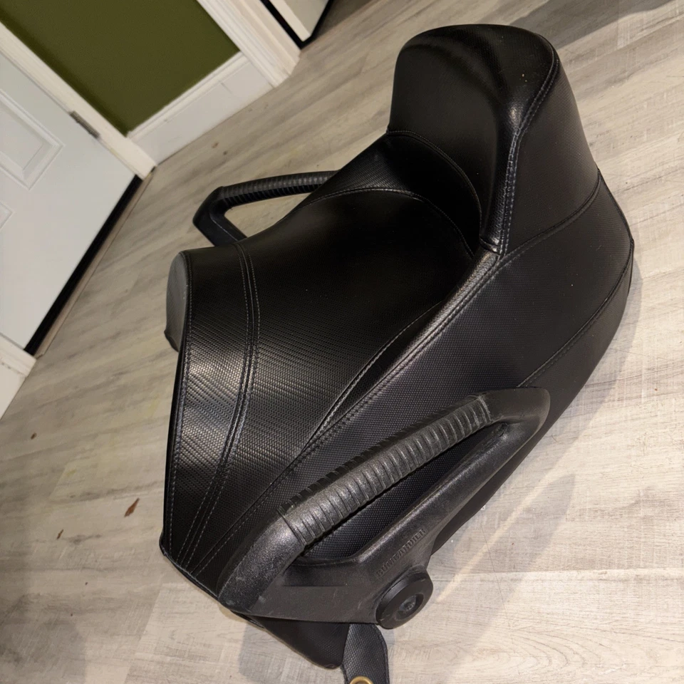 Bombardier Ski-Doo REV 1+1 Snowmobile Seat Cushion Black Vinyl Padded Back Seat - Image 4 of 4