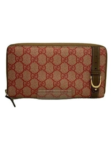Portefeuille long GUCCI GG Supreme PVC ROUGE motif total femmes 309757 Fro