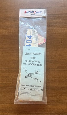 Vintage Jim Walker AJ 404 Folding Wing Interceptor Glider Kit Frank Macy MIP