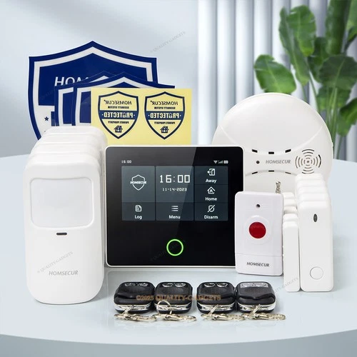 HOMSECUR Wireless WIFI 4G 2G LCD Home House Alarm System+Pet-Immune/Friendly