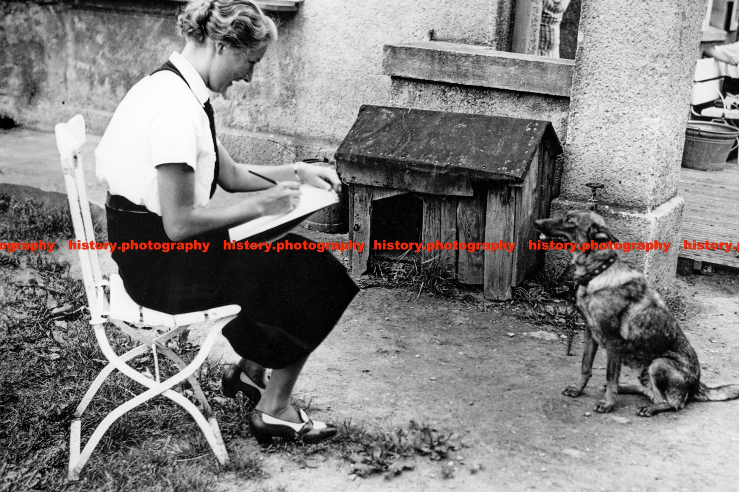 BDM Girls Summer Camp Art Class Drawing Dog at Obergau School Karwe Nuru  