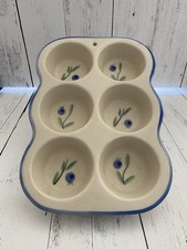 LL Bean Ceramic Blueberry Design Muffin pan 