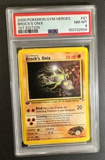 2000 Pokemon GYM HEROES 1st edition BROCK'S ONIX #21 RARE  PSA 8 NM-MT on eBay