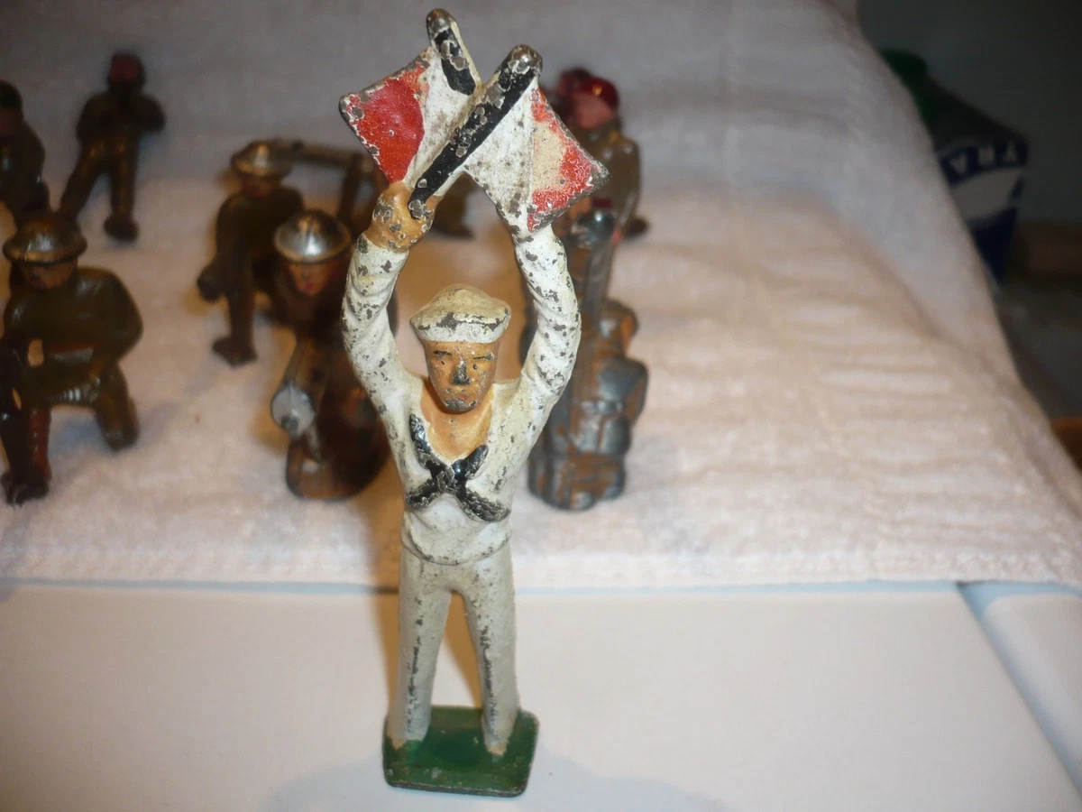 21 ALL ORIGINAL MANOIL BARCLAY VINTAGE LEAD SOLDIERS and one cast iron free ship