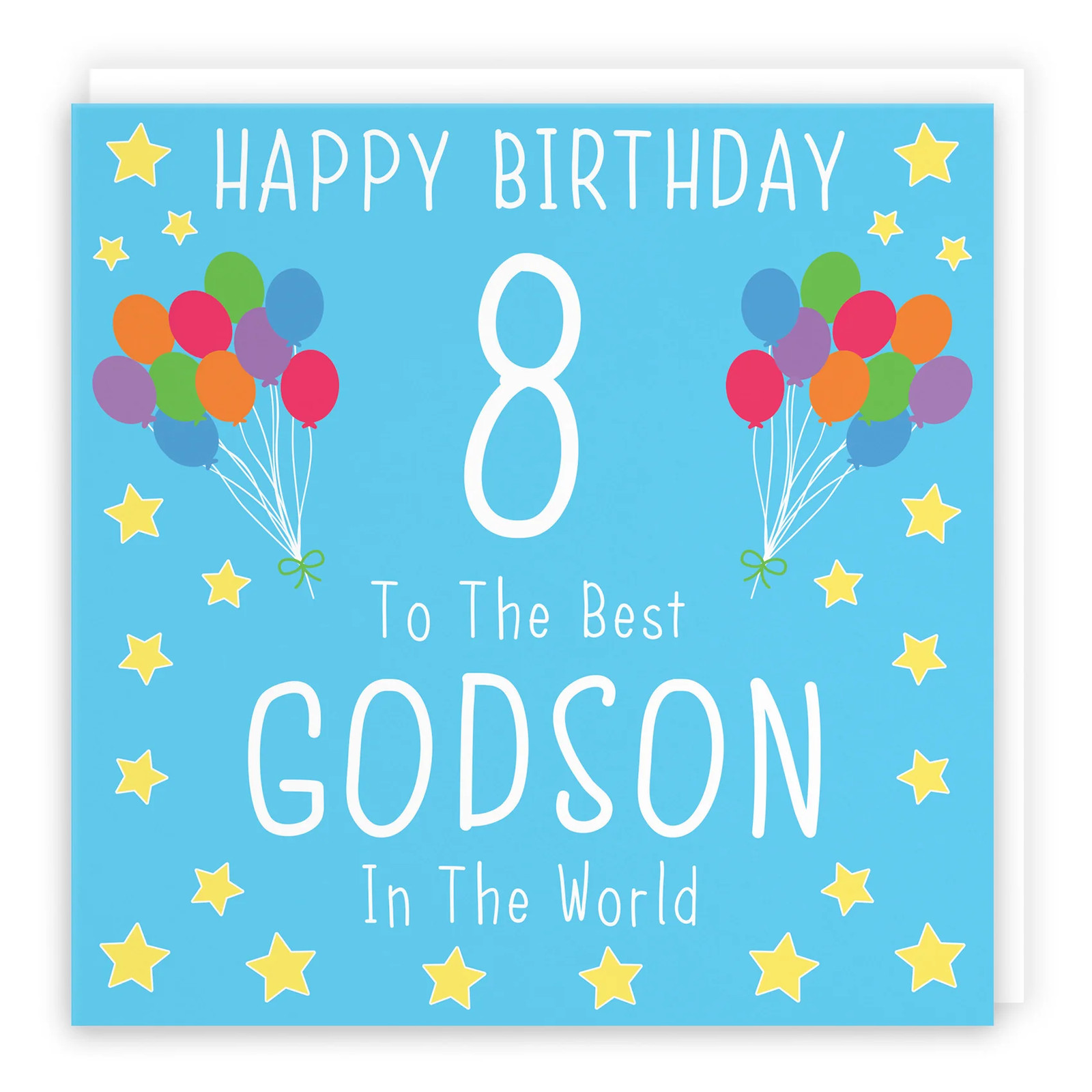 8th Godson Birthday Card Iconic