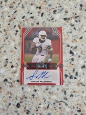 J 2022 Leaf Draft Football Sincere McCormick RC Red Auto Raiders #BA-SM2