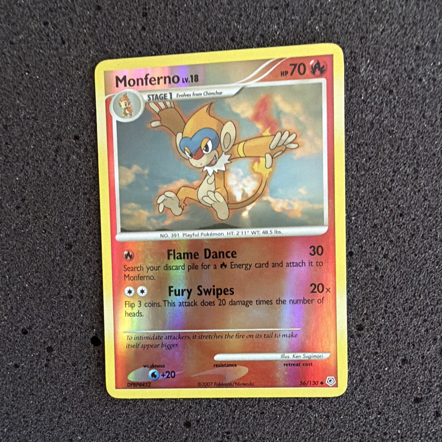 Nintendo Diamond & Pearl Monferno 56/130 2007 Stage 1 70 HP Reverse Holo