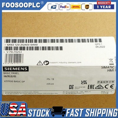 New Siemens 6AV2123-2GA03-0AX0 SIMATIC HMI, KTP700 Basic DP 6AV2 123-2GA03-0AX0