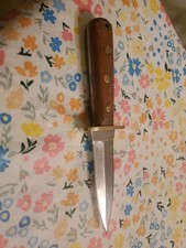 Hand Made 8.75" OAL 4-3/8" Blade Dagger W/ Brass Fingerguard  Acacia Handle