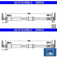 2X Bremsschlauch ATE 24.5112-0362.3 2 BremsschläUche Rechts Links Vorne