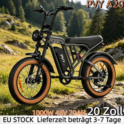PVY 4.0 Reifen Elektrofahrrad,20''E-Mountainbike 1000W48V20AH Off-road E-Bike NEW