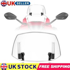 Motorcycle Motorbike Clip On Windshield Wind Screen Deflector Extension Spoiler