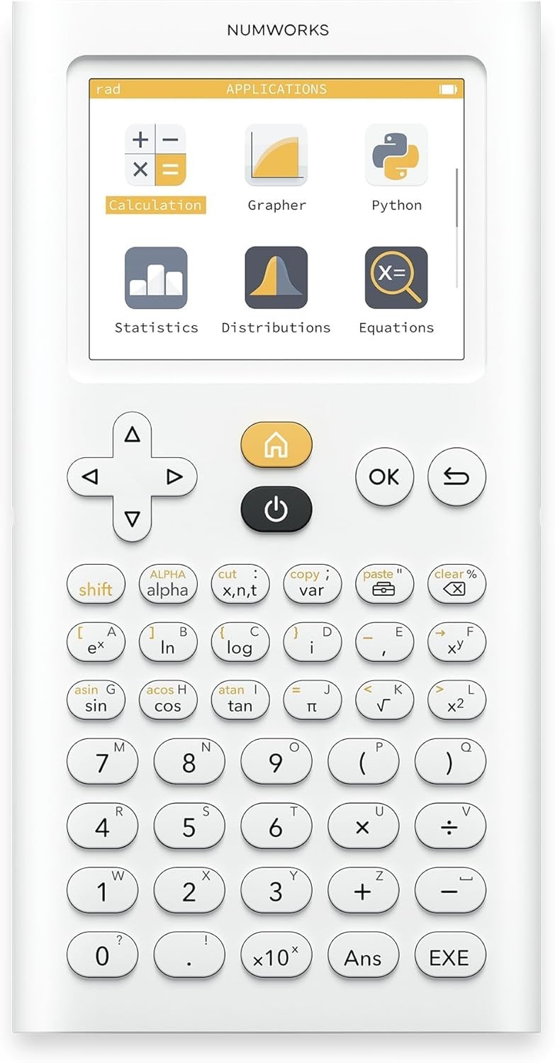 Calculatrice graphique rechargeable NumWorks et son application Python intégrée