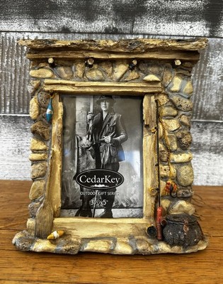 Cedar Key Fishing Stone Cabin  Picture Frame