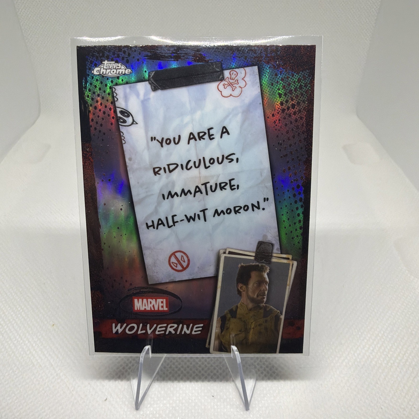 2025 Topps Chrome Deadpool Well You Got Nothing To Say Mouth Wolverine #WM-02