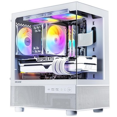 Okinos Aqua 3, Micro ATX Case, MATX PC Case with 3 X 120mm 3Pin ARGB Fan PreI...