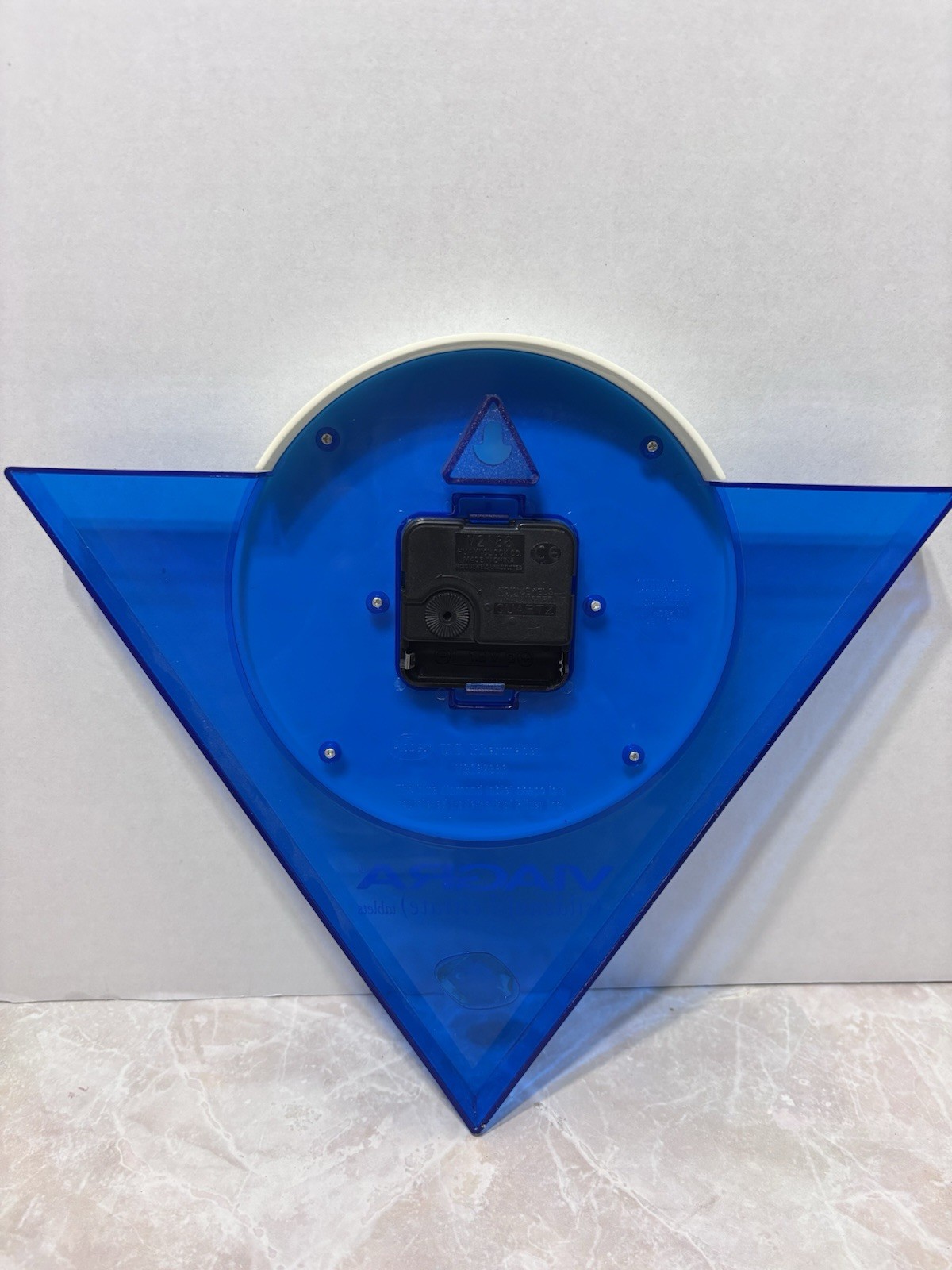 Viagra Pfizer Sales Rep Advertising Promo Wall Clock Battery Blue White Plastic