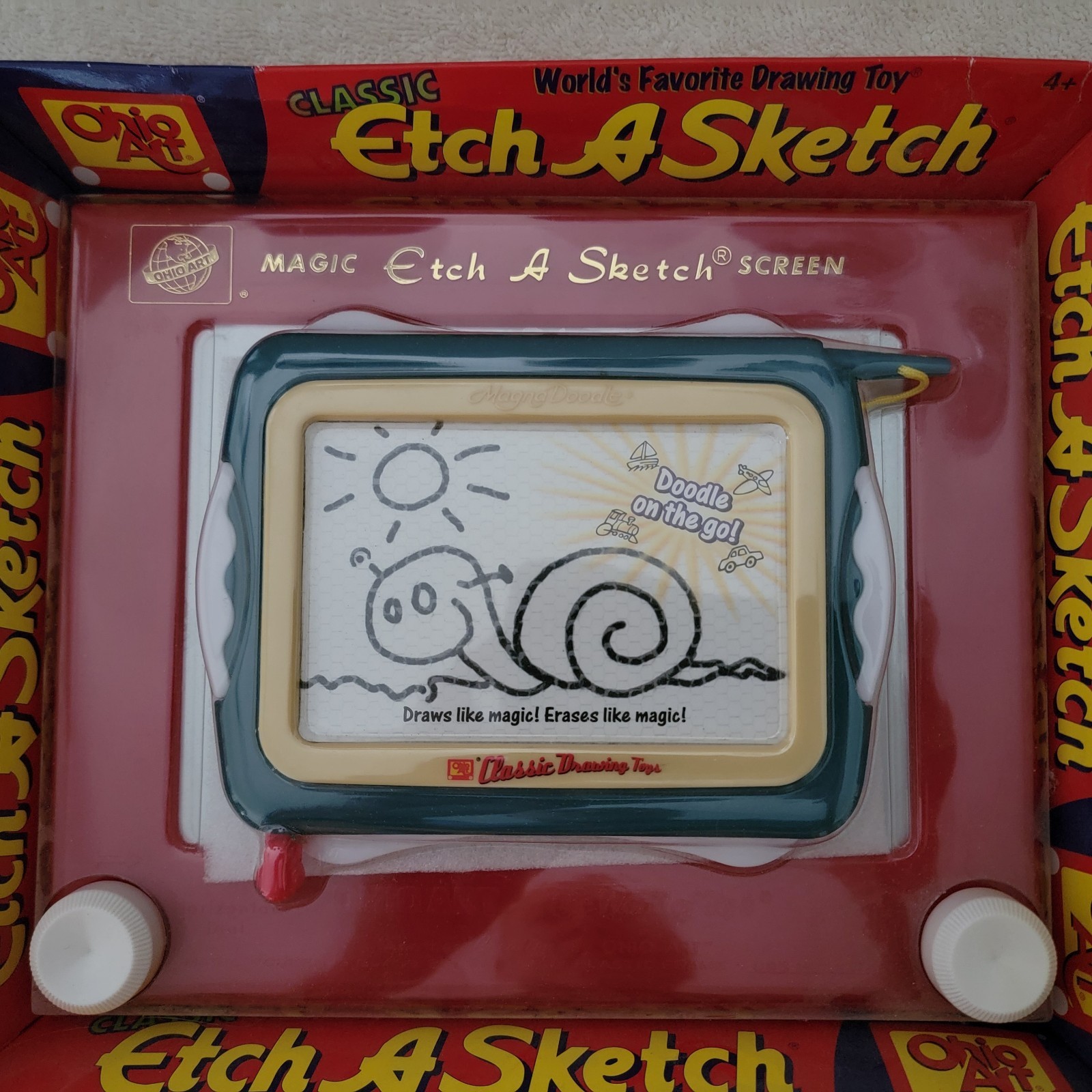 2003 Classic Etch A Sketch Original Packaging With Magna Doodle New Read
