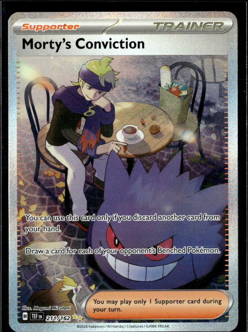 Morty's Conviction 2024 Temporal Forces Holo Secret Rare SAR #211/162