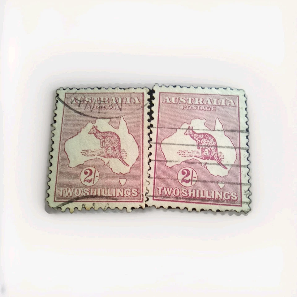 Australia Stamp from 1924,( 2) 2sh vio.br. Kangaroo, Scott 53 used, Value $60 - Image 2 of 4