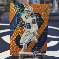 2025 Panini Mosaic CeeDee Lamb Orange Prizm 87/199 Dallas Cowboys