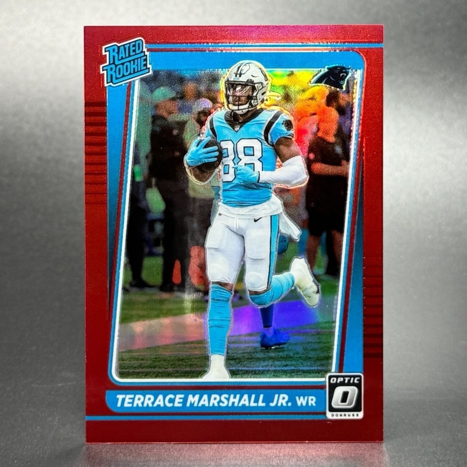 2021 Donruss Optic Football #218 Terrace Marshall Jr Rookie Red /99 RC