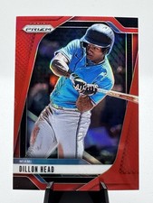 2025 Panini Prizm Baseball Red Prizm /299 Dillon Head - Marlins