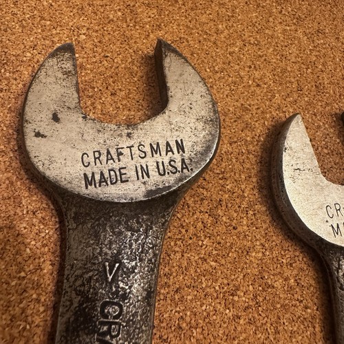 3 Vintage Craftsman Vanadium Open End Wrenches - Picture 7 of 11